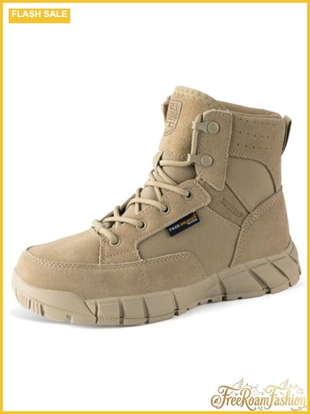 Waterproof Suede Hiking Tactical Work Boots Ankle Support Non-Slip
